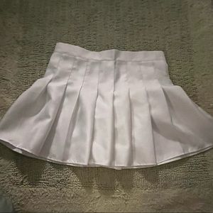 white pleated tennis skirt